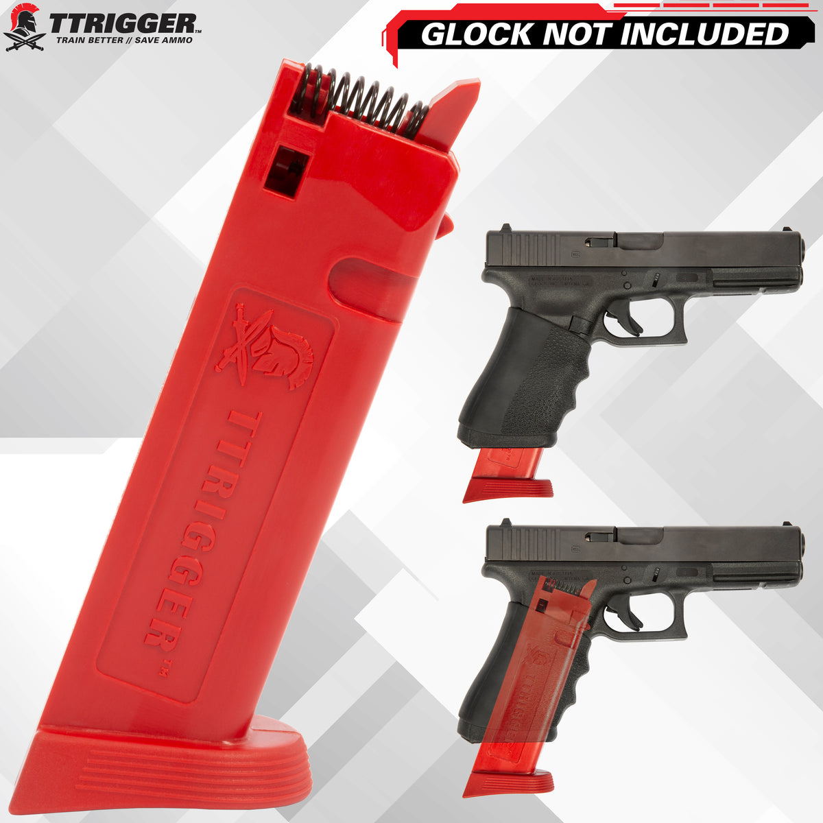 TTRIGGER Dry Fire Training Magazine for Glock double stack models. NOT Compatible with Laser Cartridges